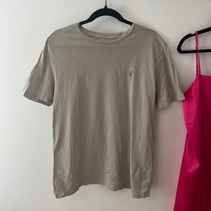 All Saints Tshirt Cream/Tan Size L